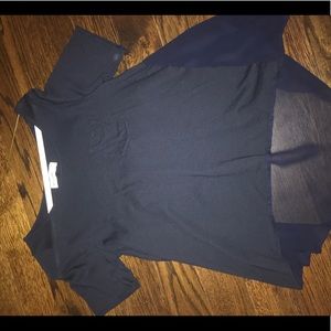 Abercrombie Navy Shirt with Sheer Back (unworn)